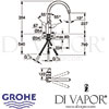 Grohe Eurostyle Cosmopolitan Single-Lever Sink Mixer Dimensions
